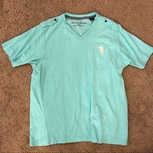 Lions crest neon blue bright t-shirt